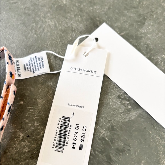 Janie and Jack palm pineapple bow tie 0-24 months new - Picture 5 of 5